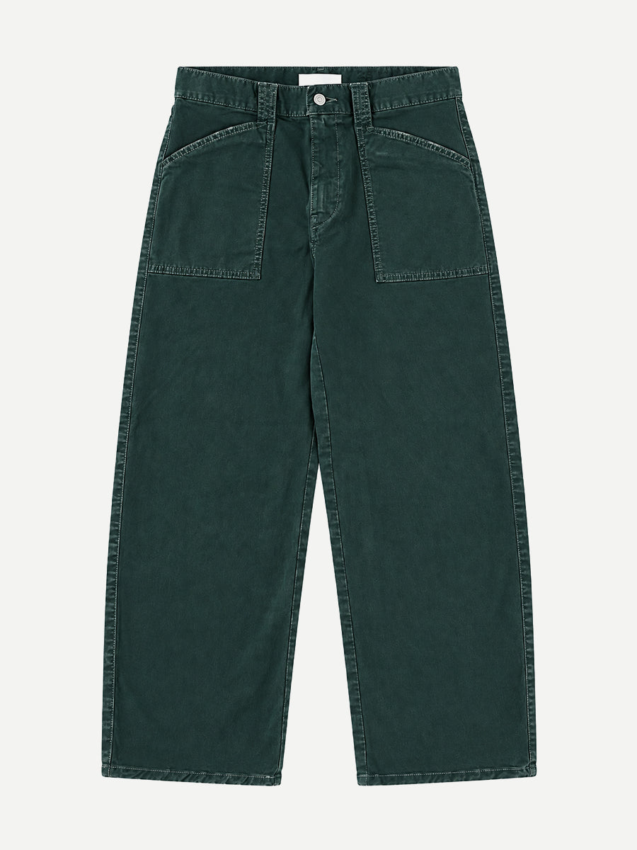 Gusset Cargo Pomonok Pants in Dark Green