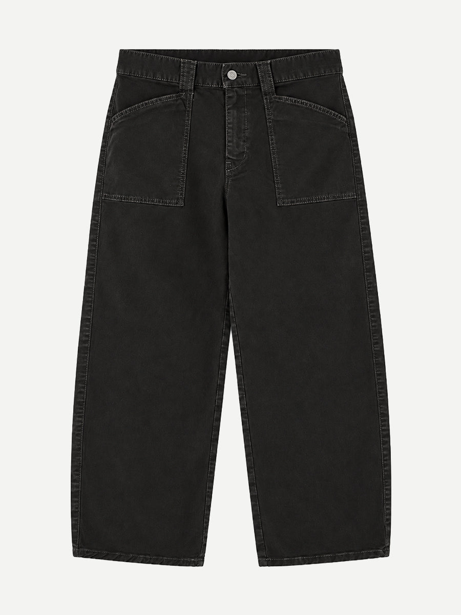 Gusset Cargo Pomonok Pants in Light Black