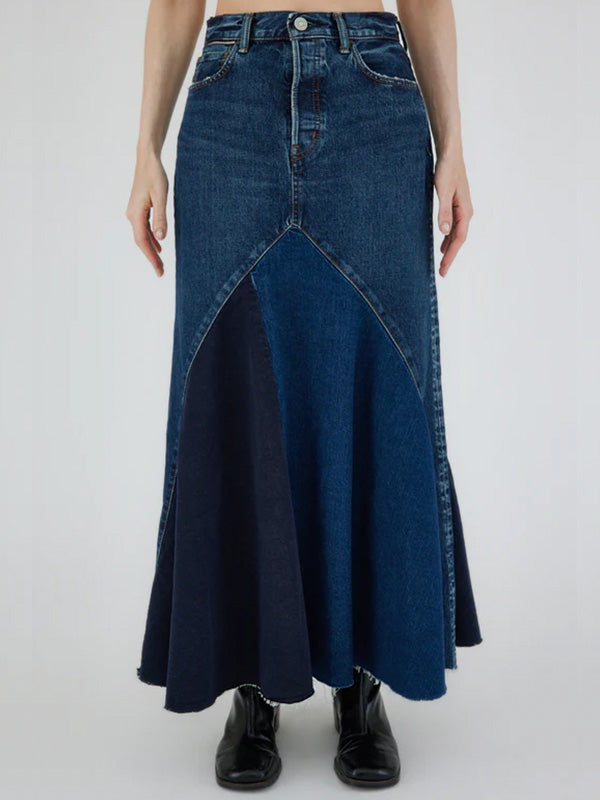 Moussy Vintage | MV Vicksburg Skirt in Dark Blue