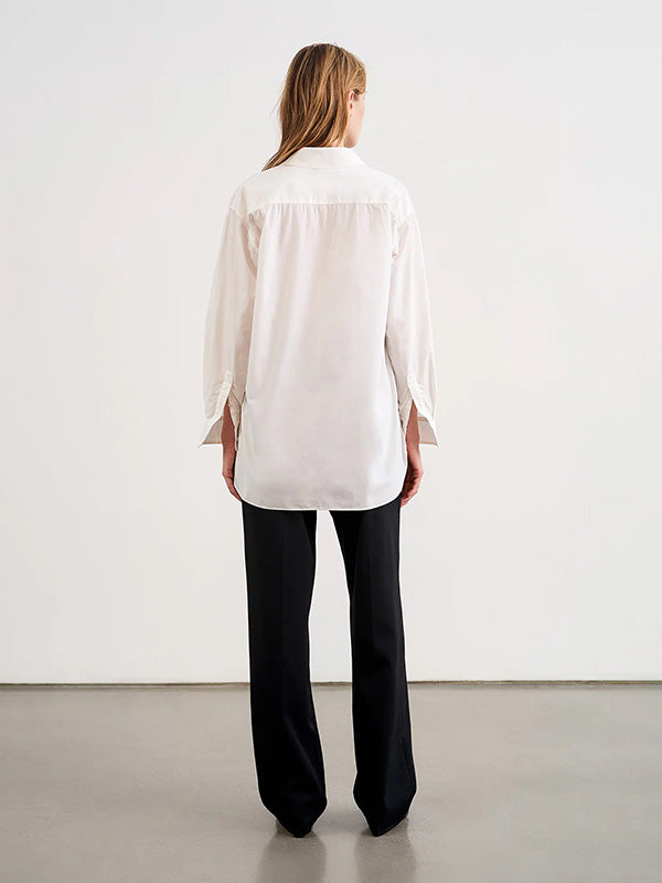 Nili Lotan Mael Oversized Shirt in White