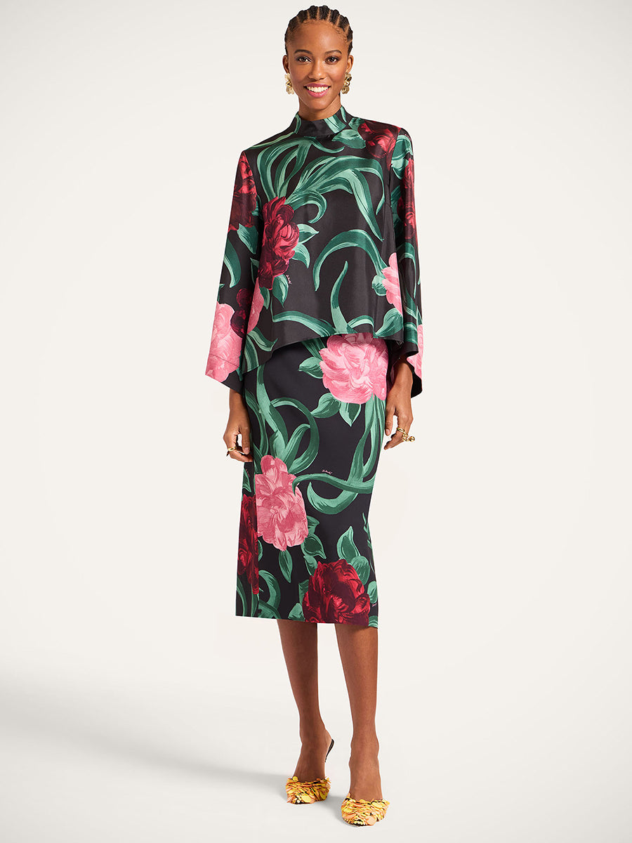 Make An Exit Top in Peony Black