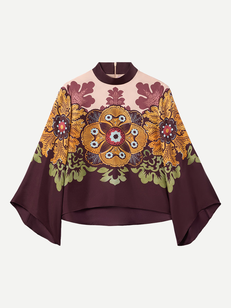 La DoubleJ Make an Exit Top in Bounty Placee Burgundy