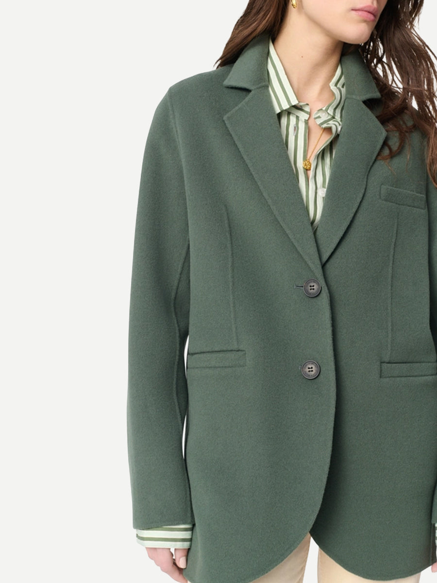 Vanessa Bruno Marc Wool Jacket in Almonde Green