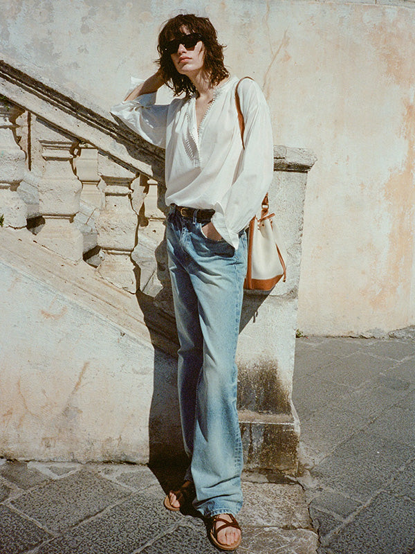 Nili Lotan Marcel Top in Ivory