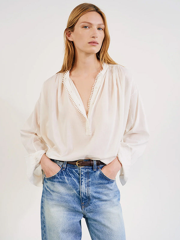 Nili Lotan Marcel Top in Ivory