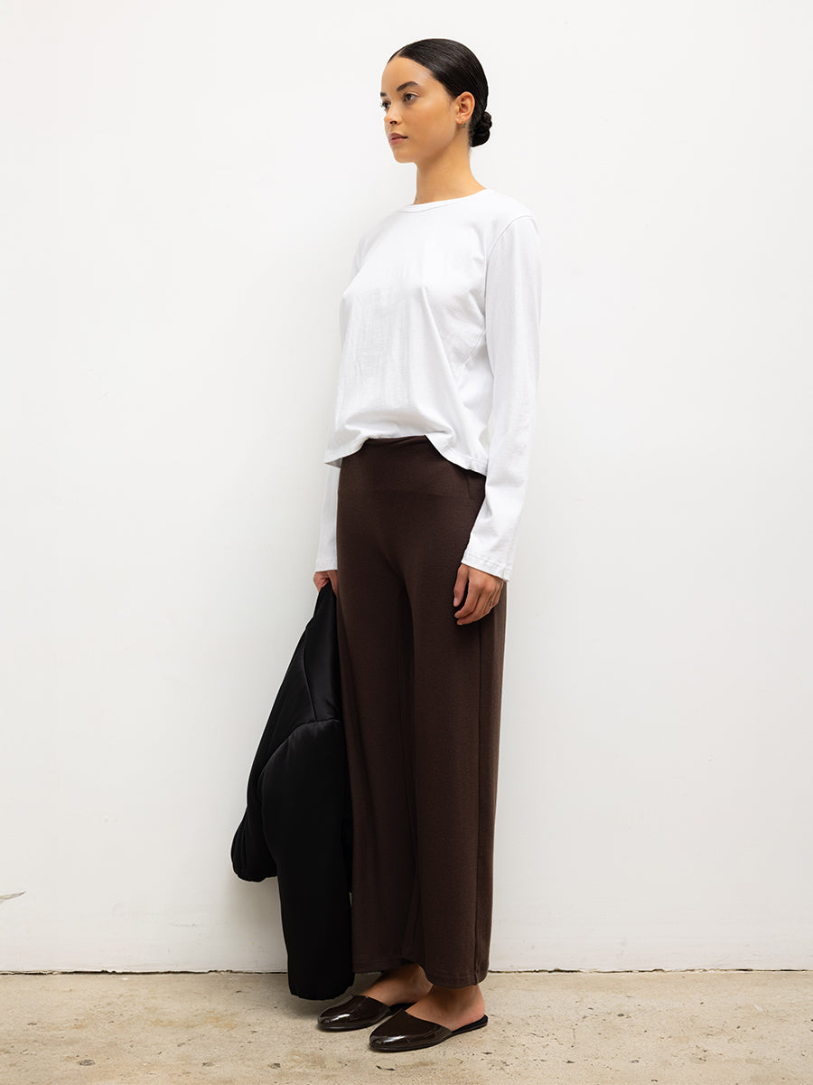 LESET Margo Long Sleeve Tee in White