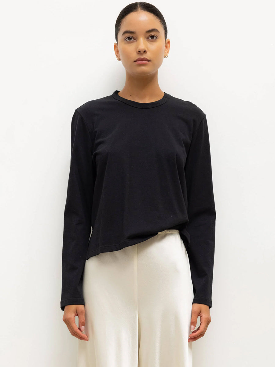 Margo Long Sleeve Tee in Black