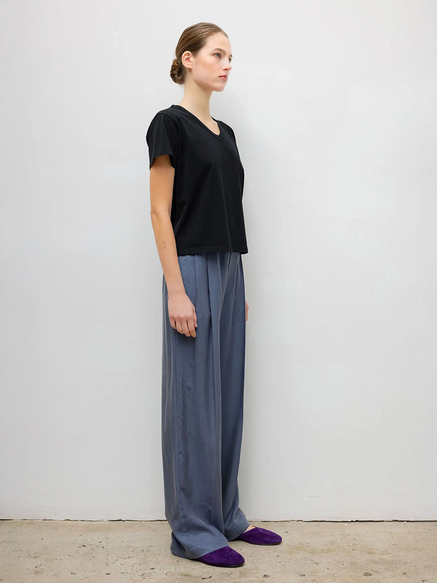 Margo V-Neck Tee in Black
