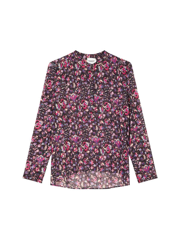 Marant Etoile Maria Top in Midnight/Pink