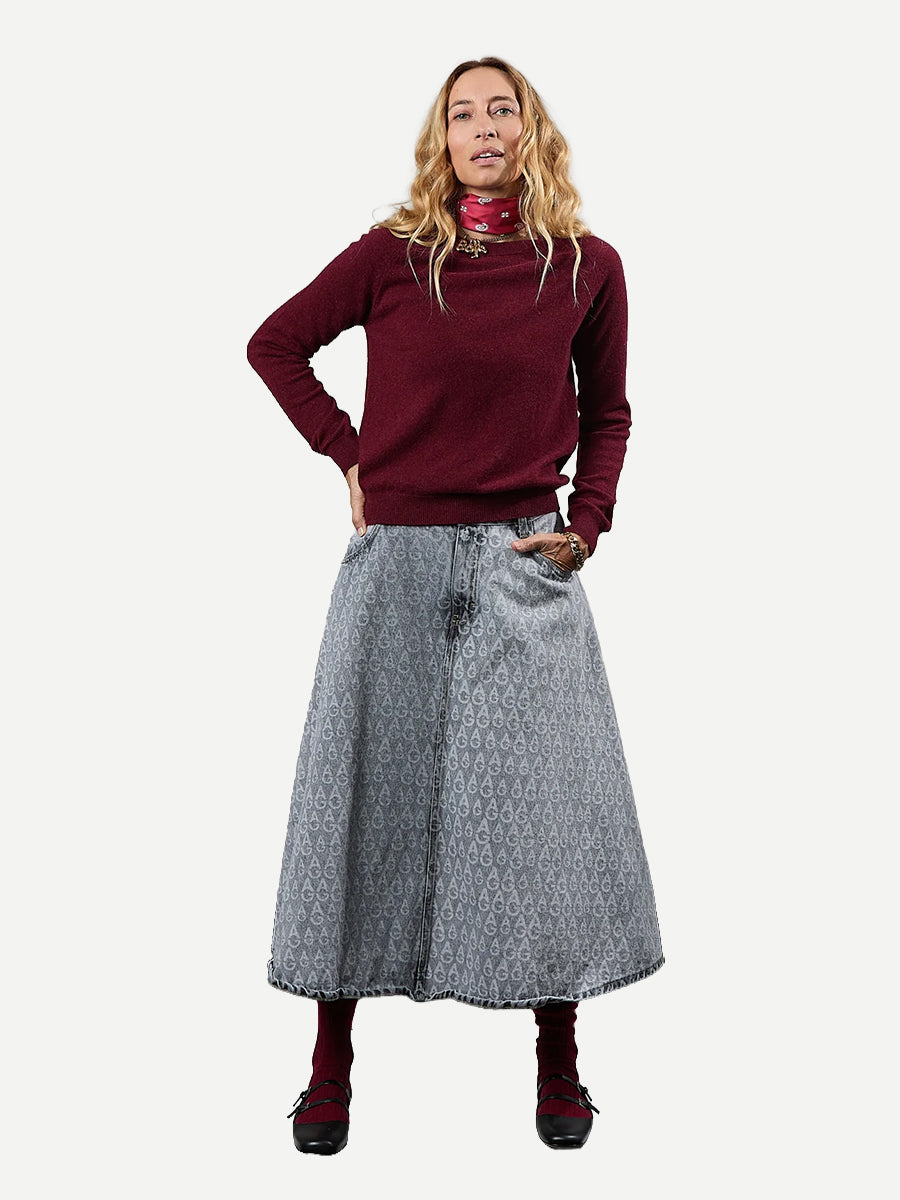 Alexandra Golovanoff Mila Light Knit in Bourgogne 19