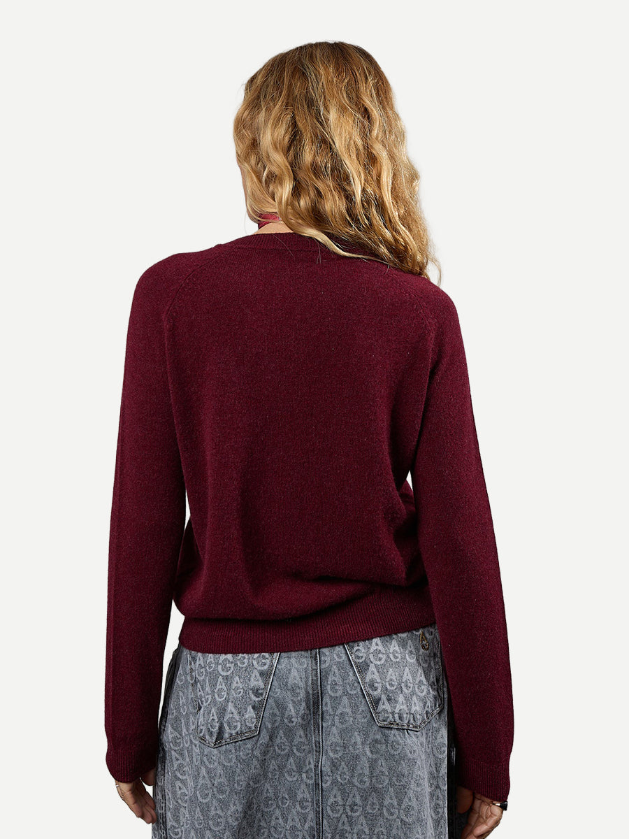 Alexandra Golovanoff Mila Light Knit in Bourgogne 19