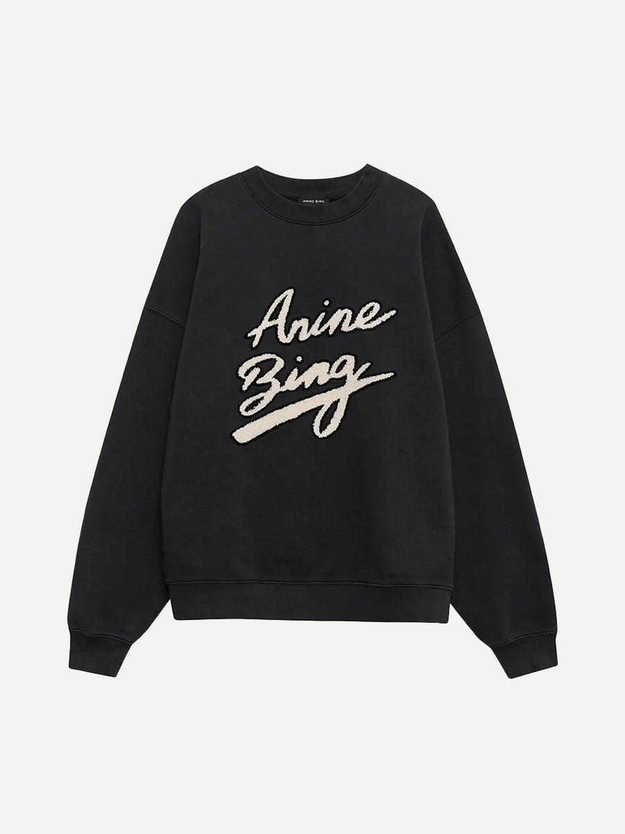 Anine Bing Miles Sweatshirt Chenille Signature
