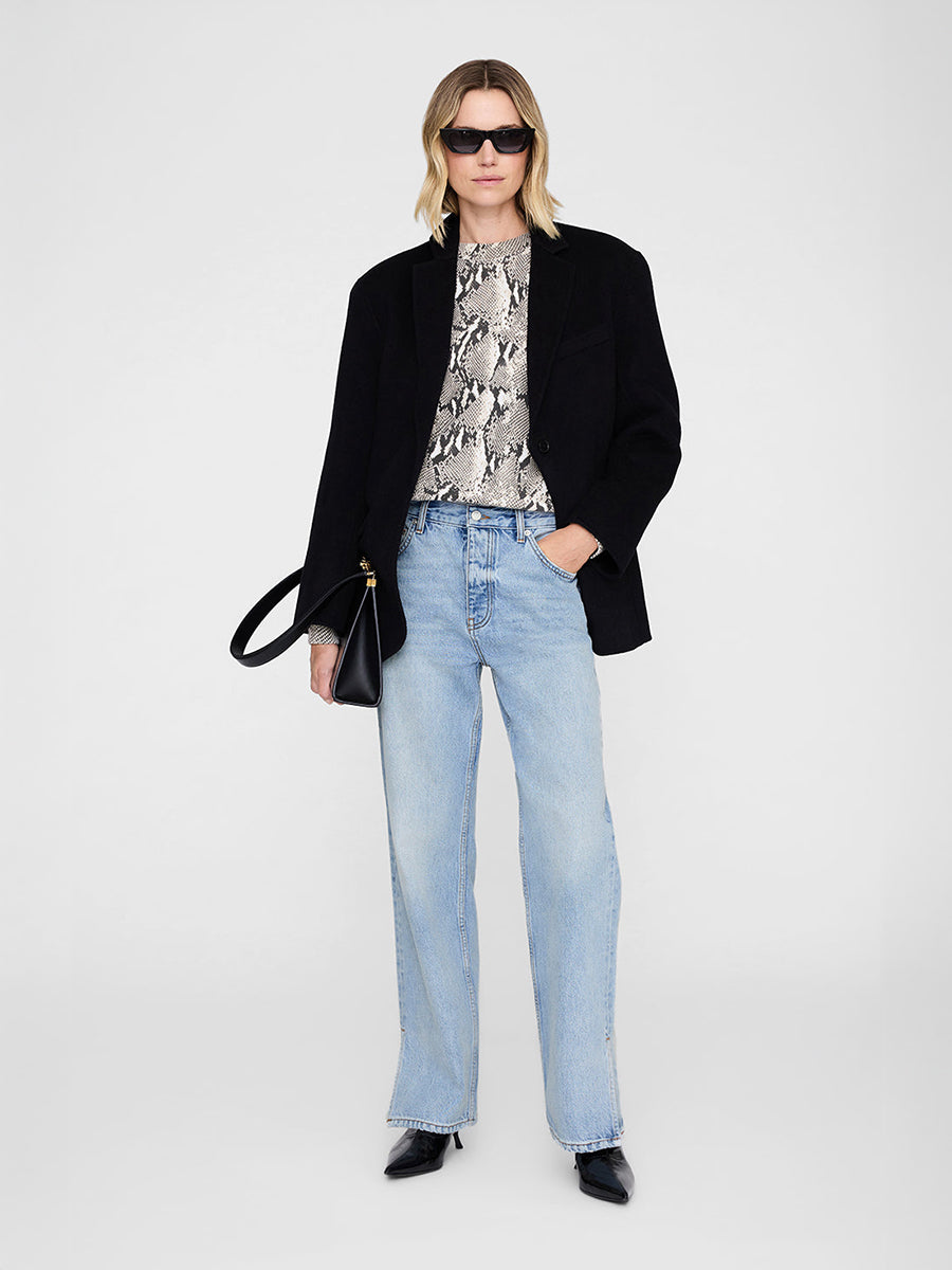 Anine Bing Miles Sweatshirt in Washed Python