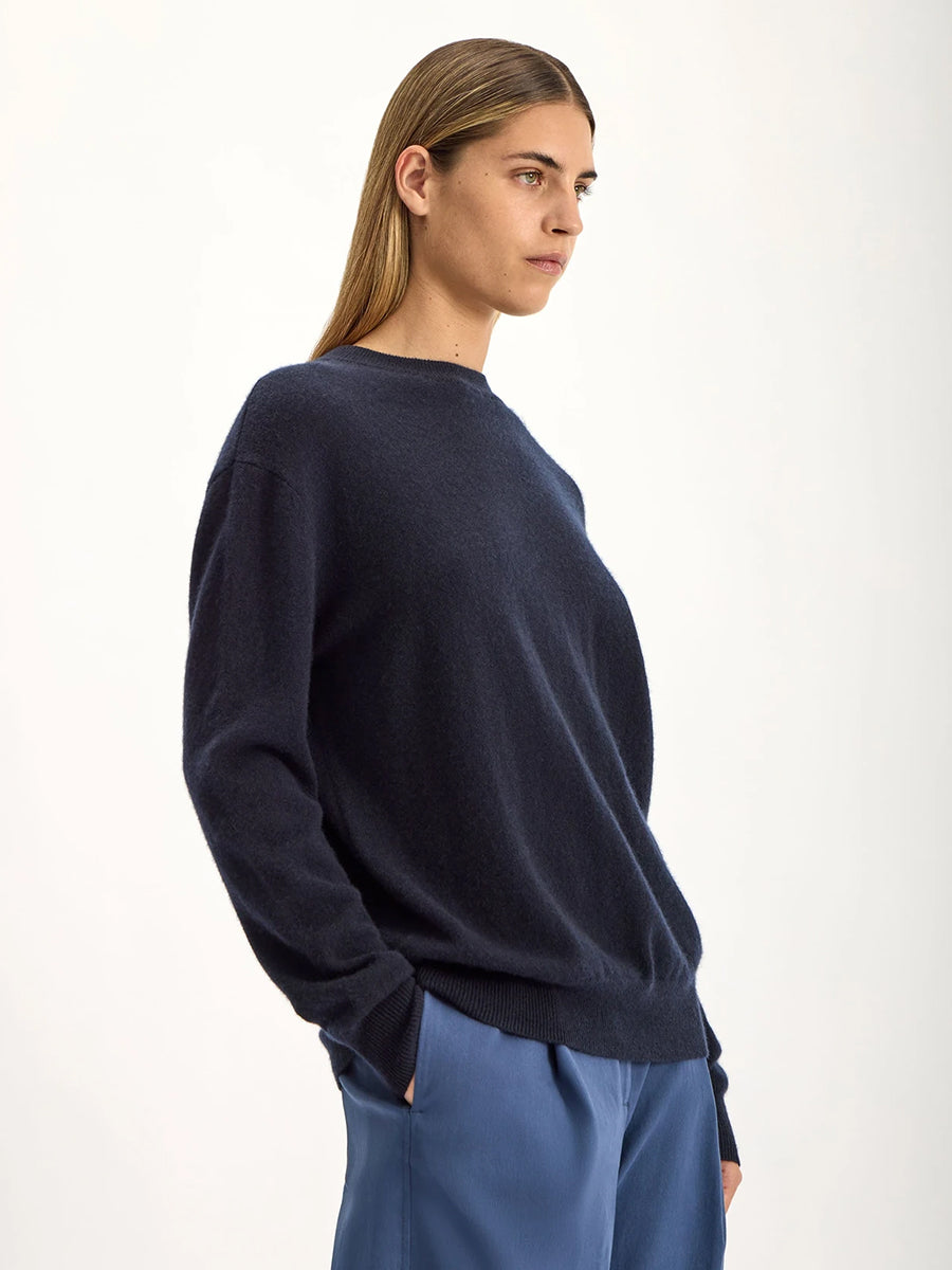 Morrow Cashmere Sweater in Darkest Navy
