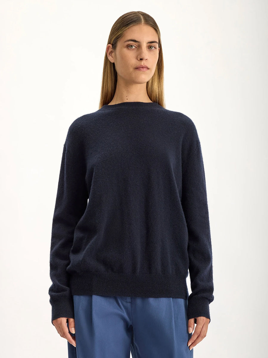 Morrow Cashmere Sweater in Darkest Navy
