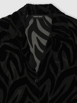 Anine Bing Mylah Shirt In Black Zebra