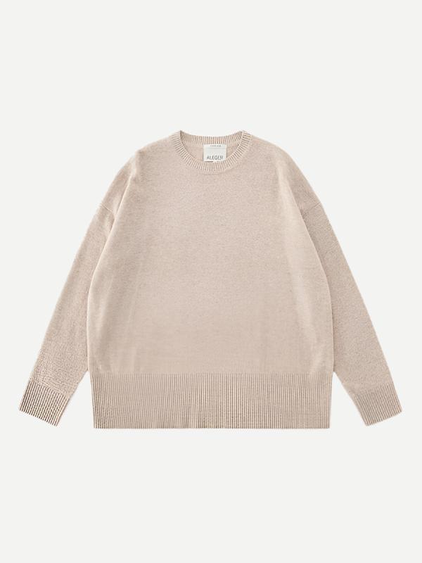 Aleger Cashmere N.20 Cashmere Oversized Crew in Flax