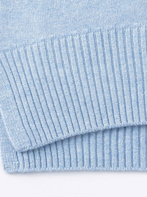 Aleger Cashmere N.84 Cashmere Oversized V-neck in Sky Blue