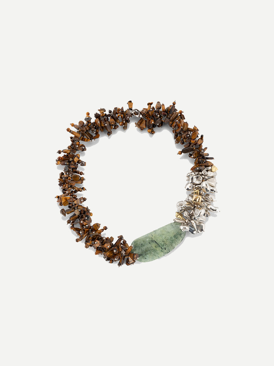 Dries Van Noten Embellished Beaded Necklace in Pastel