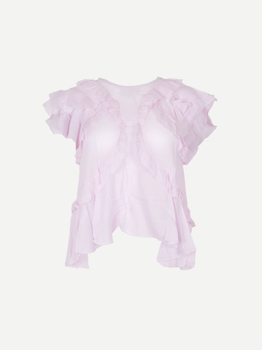 Isabel Marant Nalou Top in Light Pink
