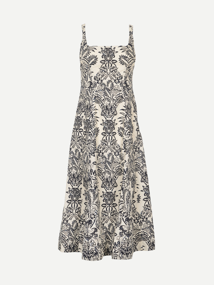 Ulla Johnson Natali Tank A-Line Dress in Ivory Floral