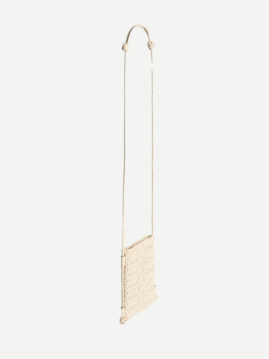 Neeson Crossbody Pouch in Shiny Chalk