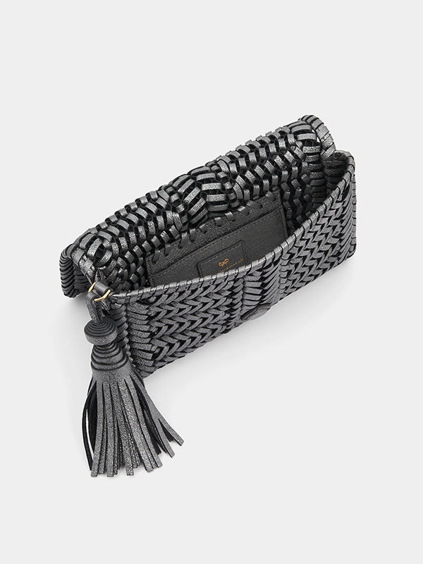 Anya Hindmarch The Neeson Tassel Clutch in Anthracite