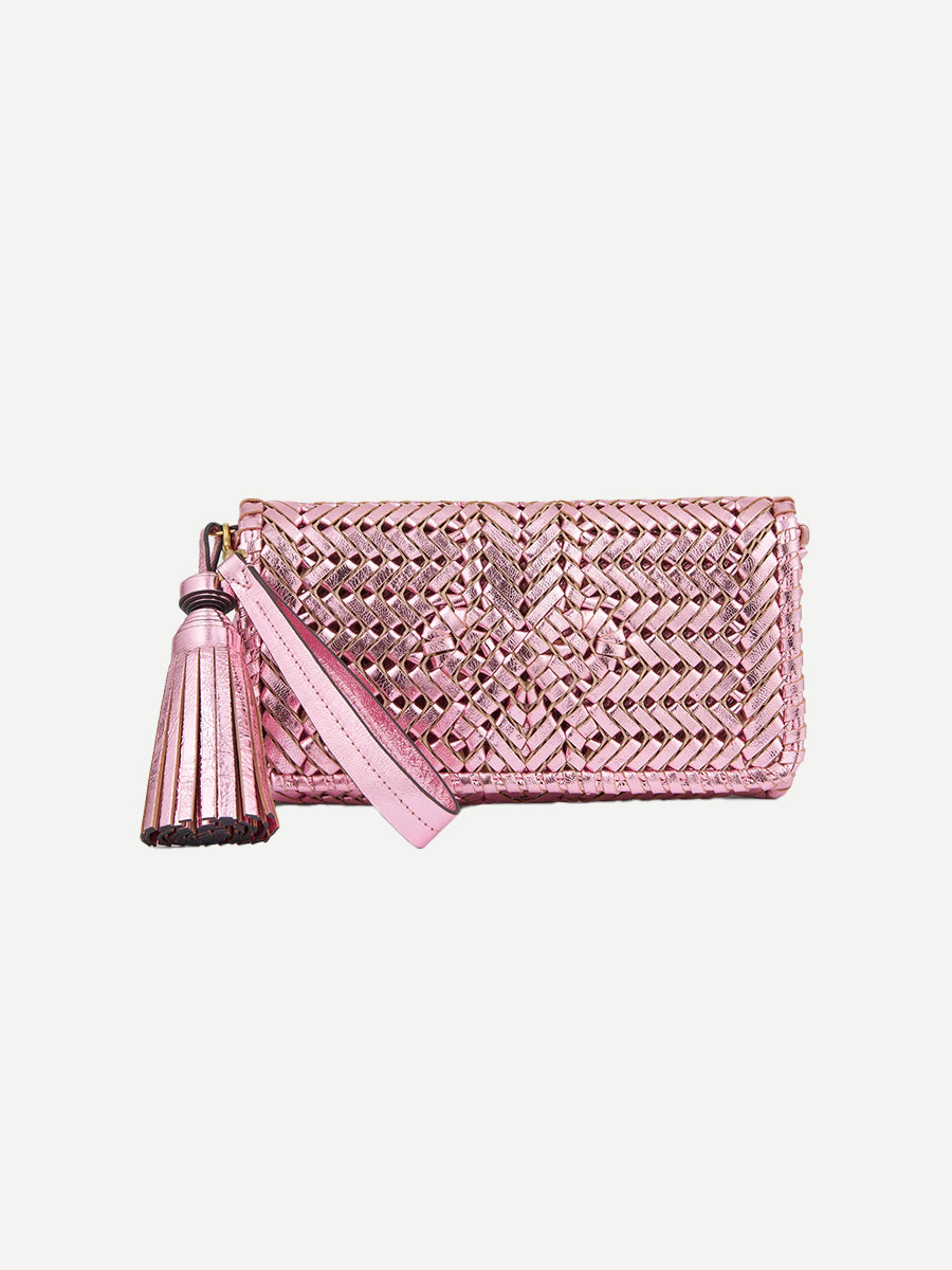 Anya Hindmarch | Neeson Tassel Clutch in Peony Mirror