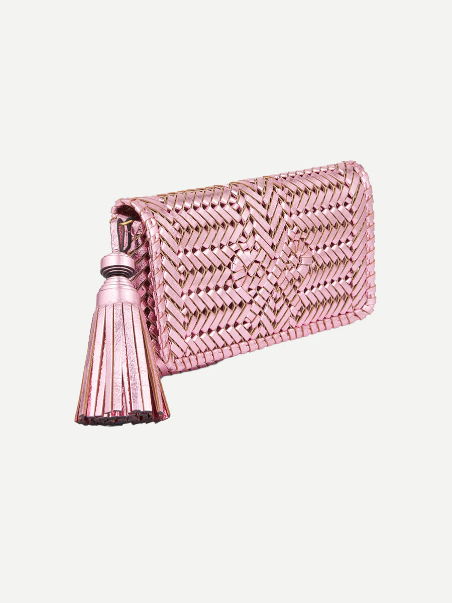 Anya Hindmarch | Neeson Tassel Clutch in Peony Mirror