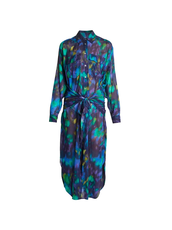 Marant Etoile | Nesley Dress in Blue/Green