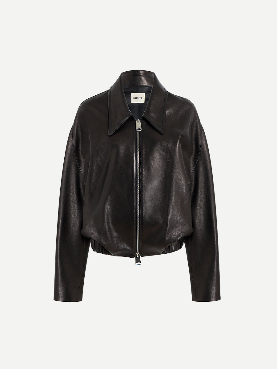 Khaite Odin Leather Jacket in Black | Shop Now at Adam Heath Boutique, In Store and Online