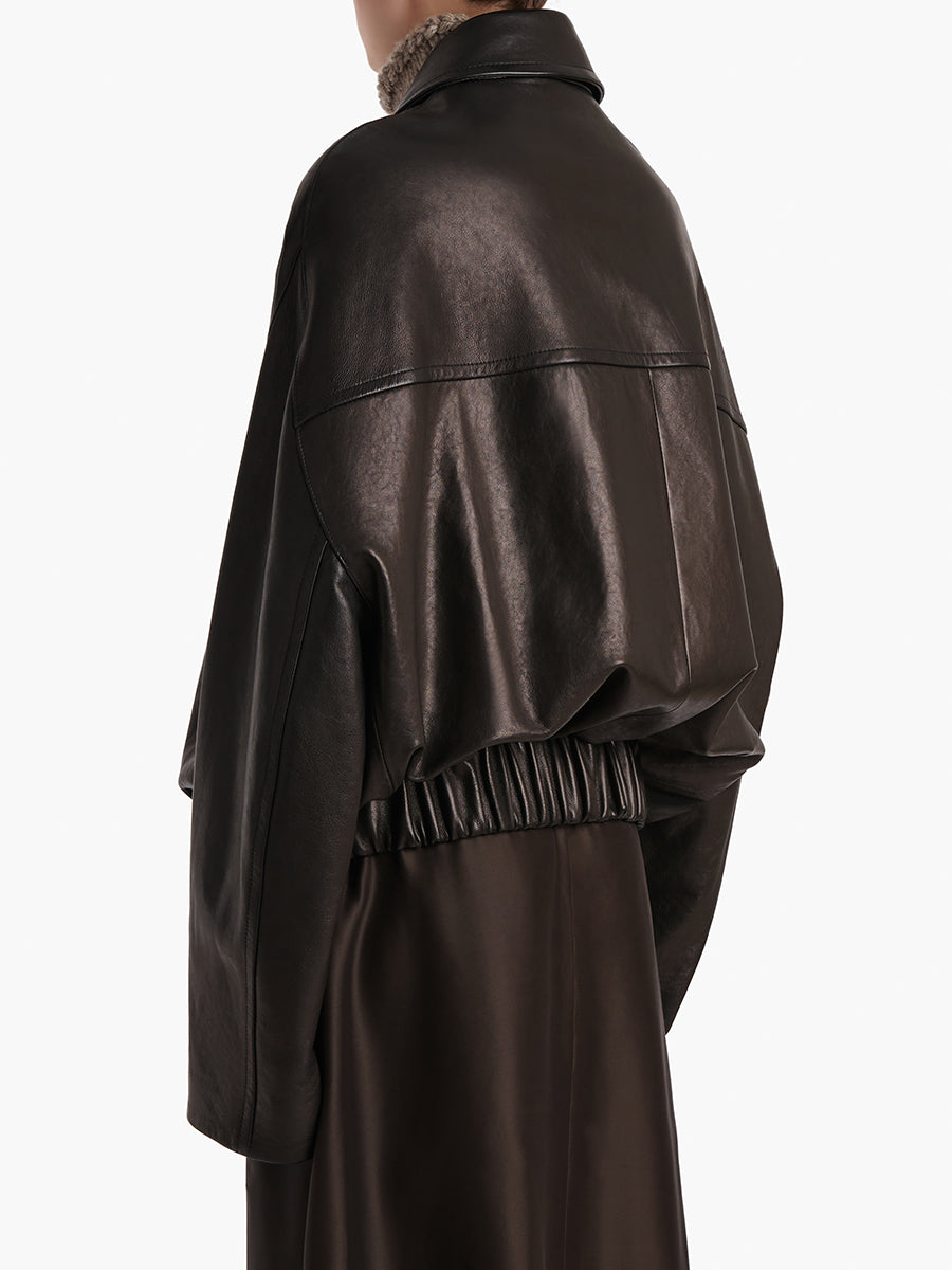 Khaite Odin Leather Jacket in Black | Shop Now at Adam Heath Boutique, In Store and Online