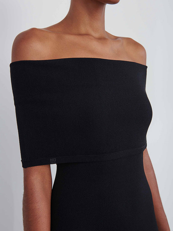 Wardrobe.NYC | Off Shoulder Mini Dress in Black