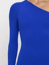 Victoria Beckham Body One Shoulder Midi Dress in Colbolt