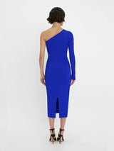 Victoria Beckham Body One Shoulder Midi Dress in Colbolt