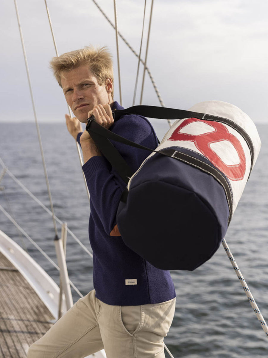 727 Sailbags Onshore Navy Bag in Blue/Rouge