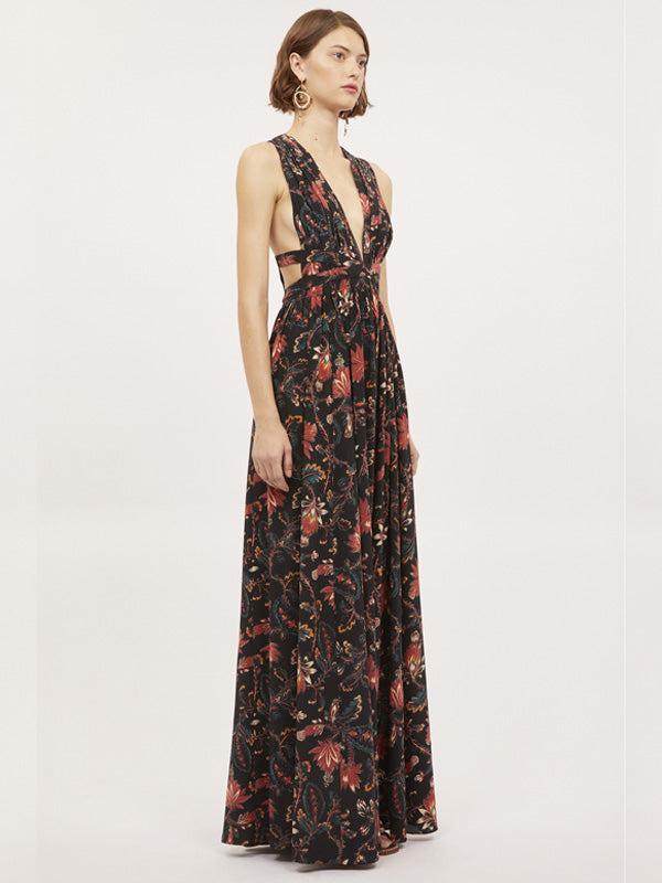 Ulla Johnson Oriana Gown in Obsidian