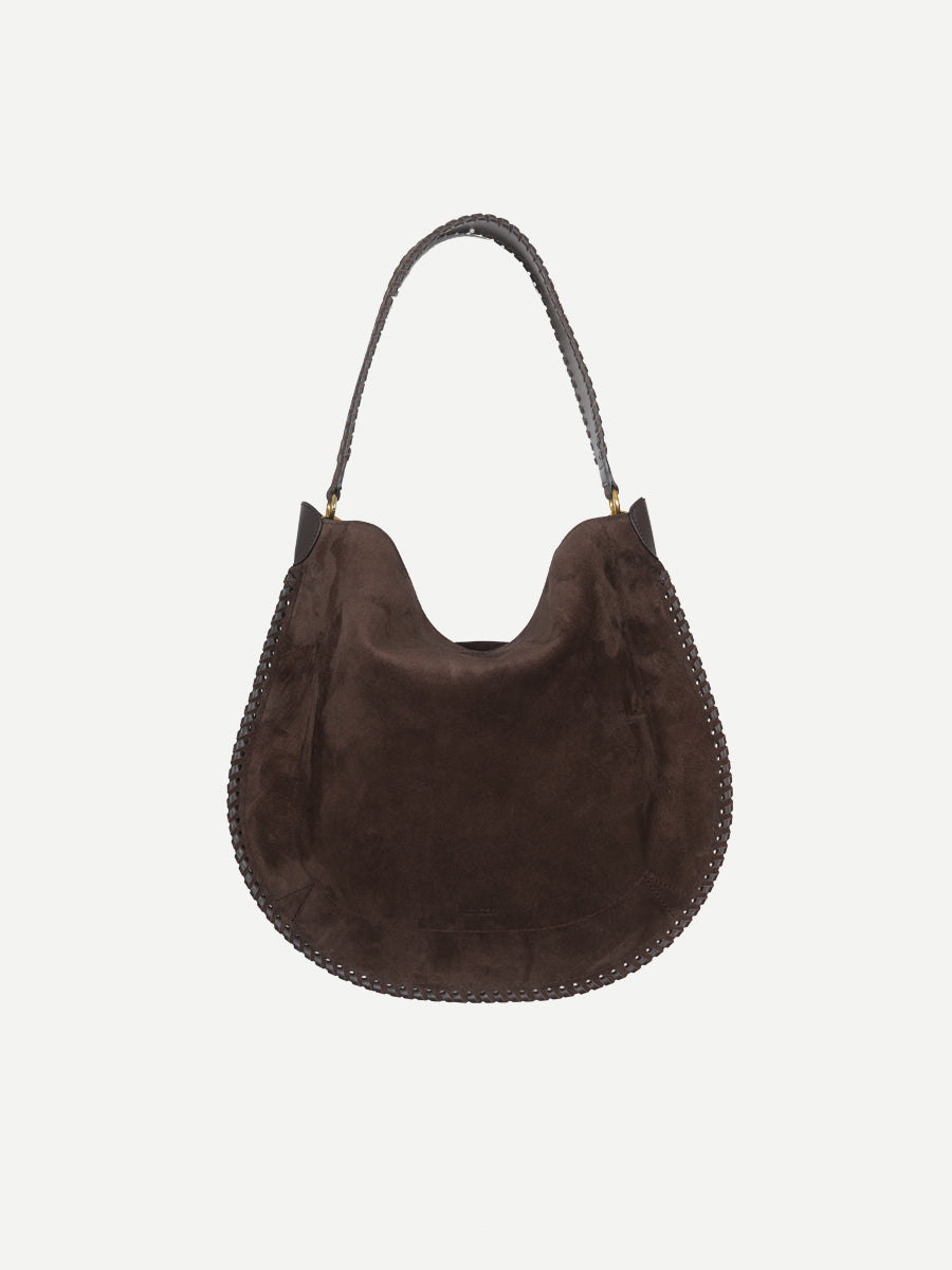 Isabel Marant Oskan Hobo Soft Shoulder Bag in Coffee