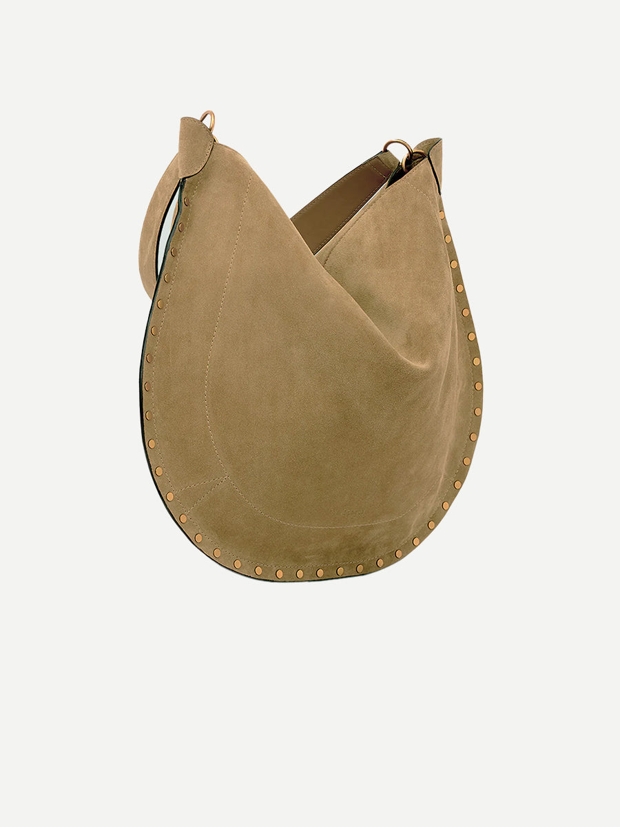 Oskan Hobo Soft Shoulder Bag in Taupe