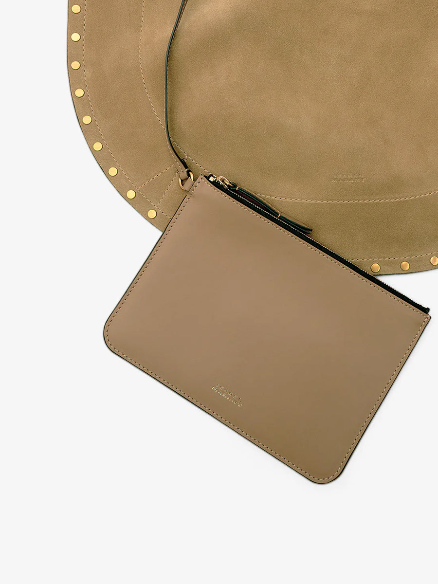 Isabel Marant Oskan Hobo Soft Shoulder Bag in Taupe