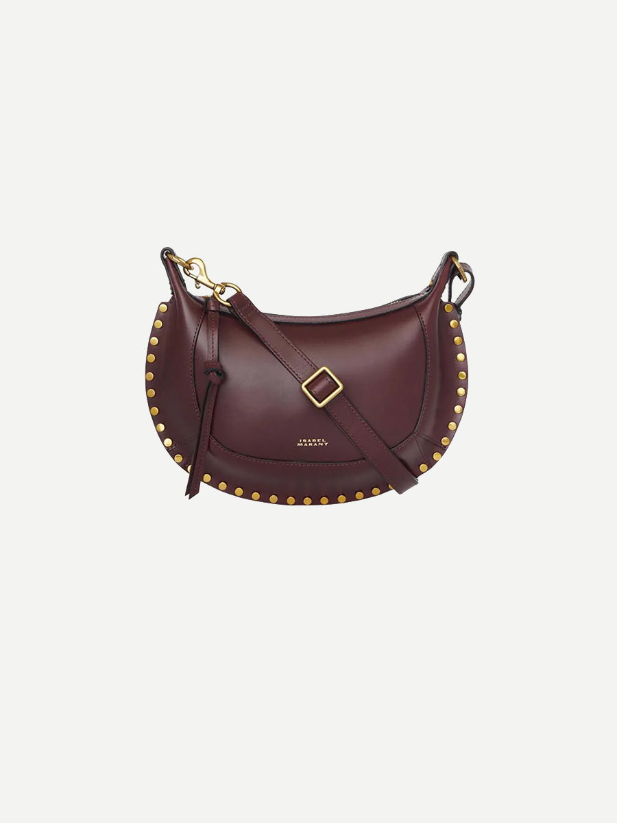 Isabel Marant Oskan Moon Shoulder Bag in Burgundy