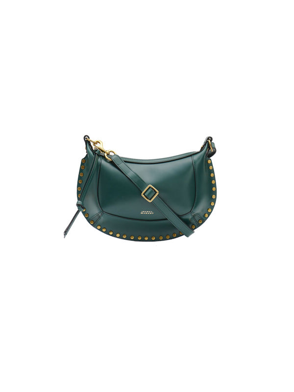 Isabel Marant Oskan Moon Shoulder Bag in Dark Green