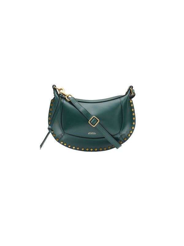 Isabel Marant Oskan Moon Shoulder Bag in Dark Green