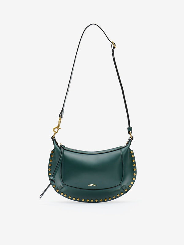 Isabel Marant Oskan Moon Shoulder Bag in Dark Green