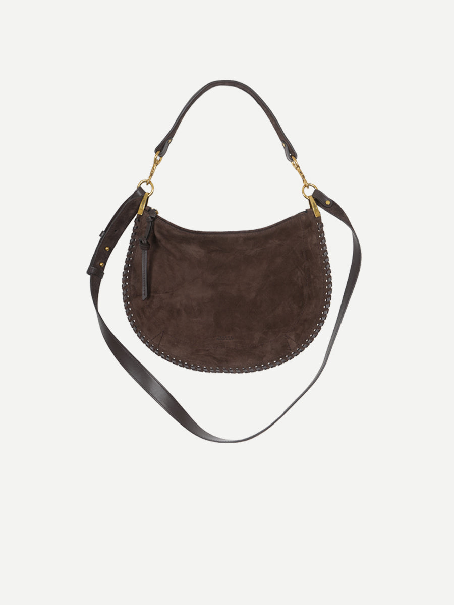 Isabel Marant Oskan Soft Zip Shoulder Bag in Coffee