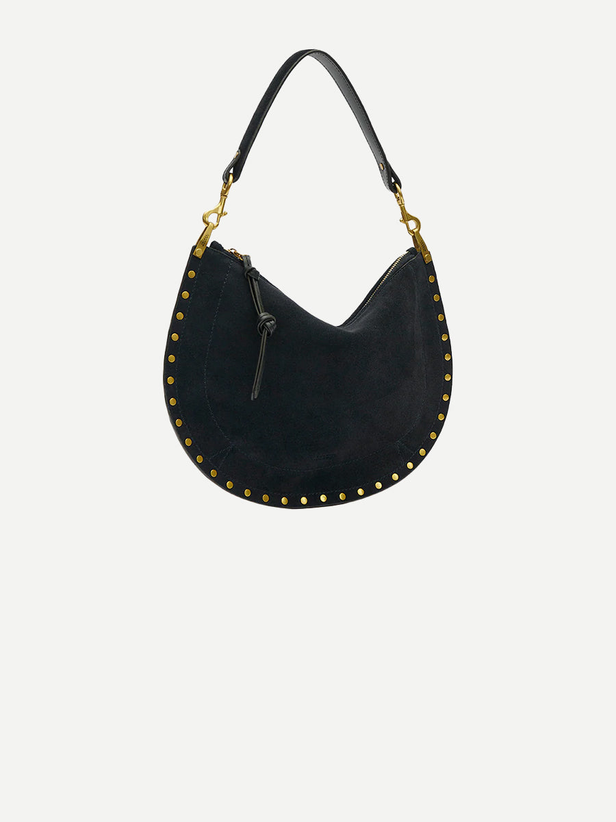 Oskan Soft Zip Shoulder Bag in Midnight