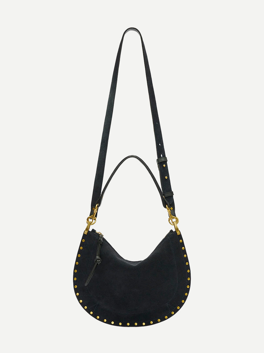 Isabel Marant Oskan Soft Zip Shoulder Bag in Midnight