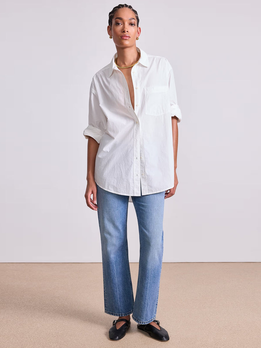 Oversized Button Down in Cream