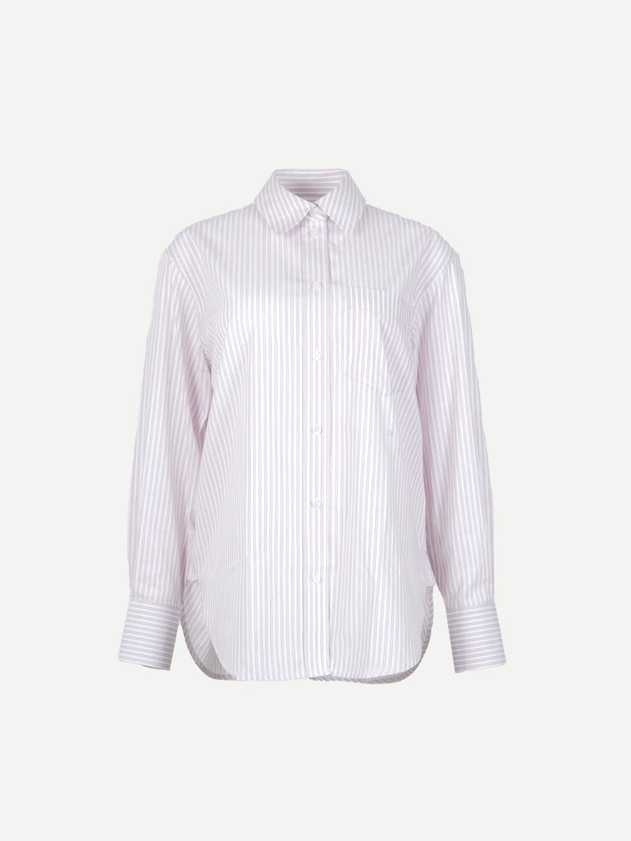 Victoria Beckham | Oversized Mens Shirt in Lilac/Paprika