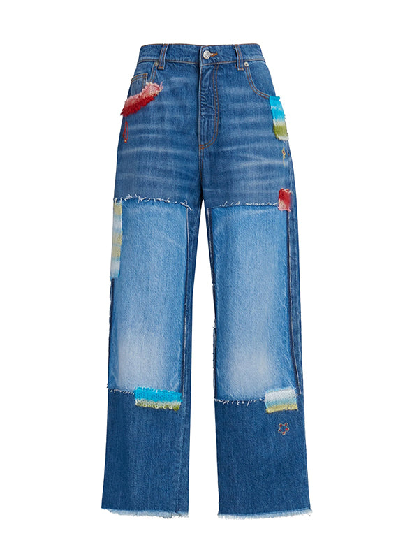 Marni | Patchwork Jeans in Mid Blue